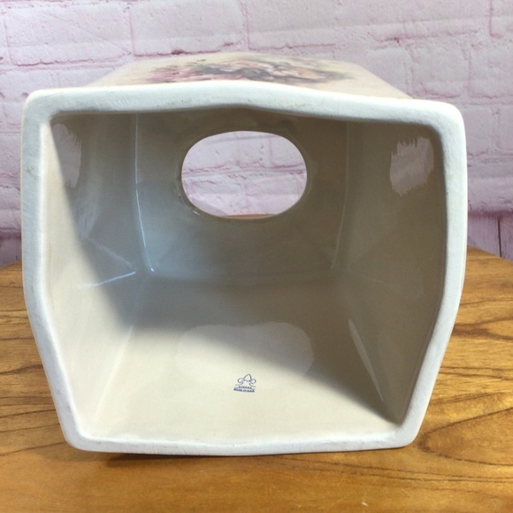 Vintage Athena Rose Ceramic Tissue Box Cover - Made in USA - Picture 5 of 8